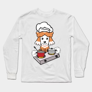 Funny poodle is cooking Long Sleeve T-Shirt